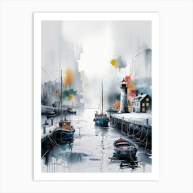 Harbor Canvas Print Art Print