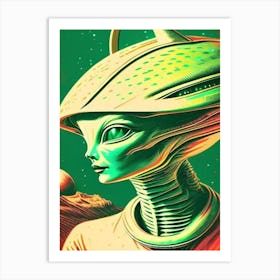 Extraterrestrial Vintage Sketch Space Art Print