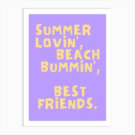 Summer lovin´purple Art Print