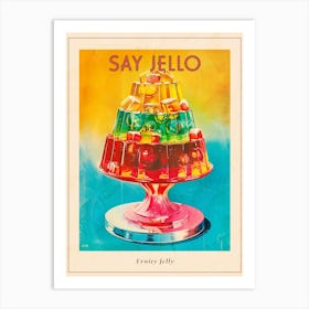 Fruity Jelly Vintage Cookbook Inspired 1 Poster Art Print