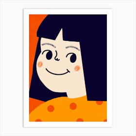 Portrait Of A Girl Art Print