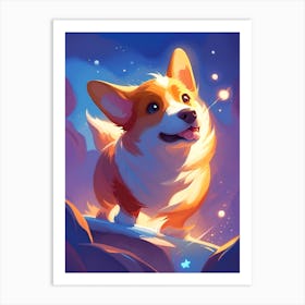 Corgi 8 Art Print