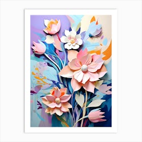 Paper Flowers 29 Art Print