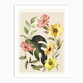 Floral Watercolor Art3 Art Print