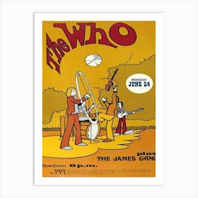 1970 The Who The James Gang Art Print