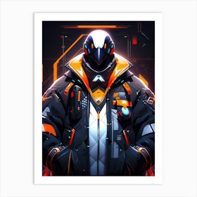 Futuristic Penguin Art Print