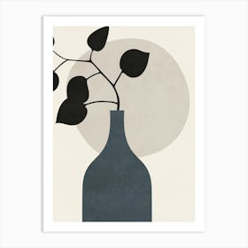 Leaves Vase Art Print