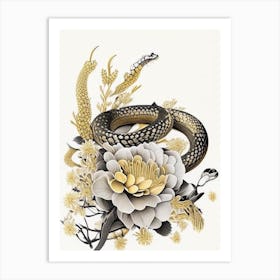 Western Hognose Snake Gold And Black Art Print