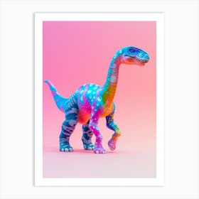 Pattern Pastel Toy Dinosaur 2 Art Print