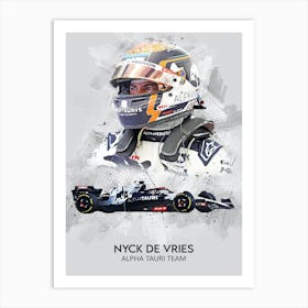 Nyck De Vries Alpha Tauri Art Print