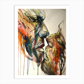 Kissing Art Print