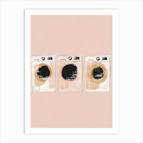 Three Washing Machines Art Print