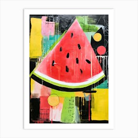 Neo-Expressionist Watermelon Fusion Art Print