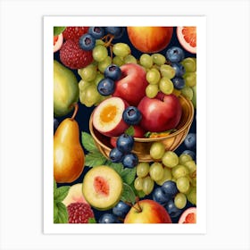 Fruit In A Bowl Art Print