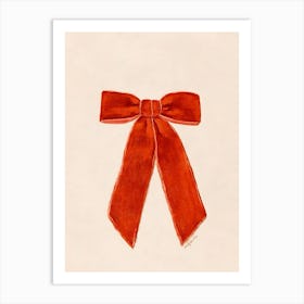 Red Bow Art Print