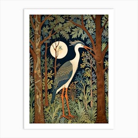 William Morris Heron In The Woods Art Print