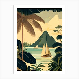 Bora Bora French Polynesia Rousseau Inspired Tropical Destination Art Print