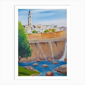 Waterfall In A City Art Print