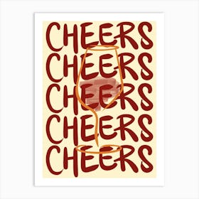 Cheers Wine  Art Print