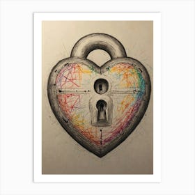 Heart Lock 5 Art Print