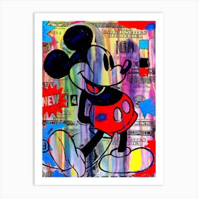 Mickey Art Oil Art Print