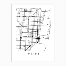 Miami Map Art Print