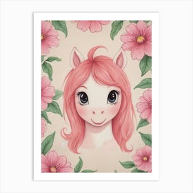 Pink Pony Art Print