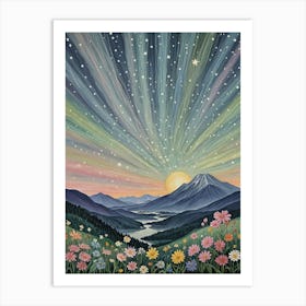 Cosmic Sunset Art Print