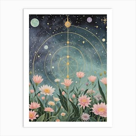 Cosmic Flower Garden Art Print