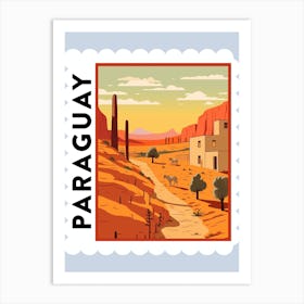 Paraguay 2 Travel Stamp Poster Art Print