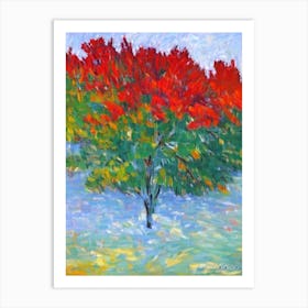 Balsam Fir tree Abstract Block Colour Art Print