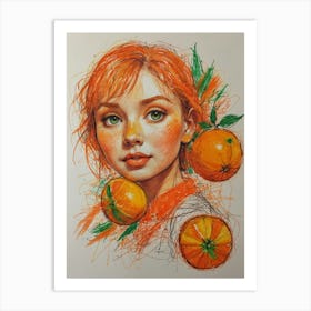 Orange Girl Art Print