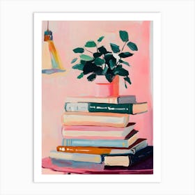 Books On A Table Art Print