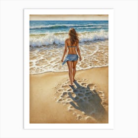 Beach Walk Art Print