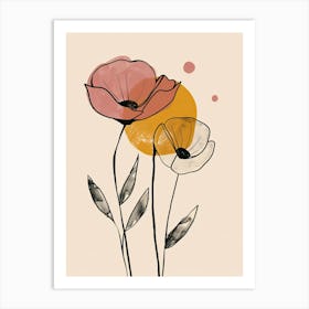 Flagstaff Flower Market Boho Minimalist Style Art Print