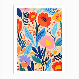 Flowers 46, Matisse style, Floral texture Art Print