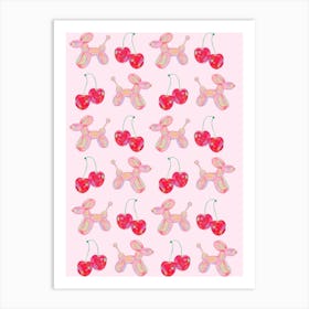 Cherry Dog Art Print