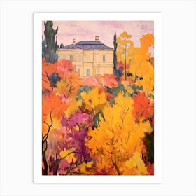 Autumn Gardens Painting Villa Medici Italy Art Print