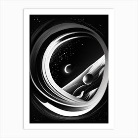 Galaxies Noir Comic Space Art Print