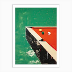 Watercolor Pool Table 2 Art Print