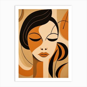 Abstract Portrait Of A Woman 2 Art Print