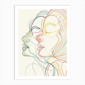 Minimalist Portrait Studies Woman Line 1 Art Print