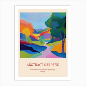 Colourful Gardens Botanischer Garten Muenchen Nymphenburg Germany 1 Red Poster Art Print