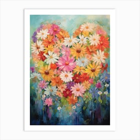 Daisy In Heart Formation 6 Art Print