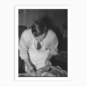 Untitled Photo, Possibly Related To Fsa (Farm Security Administration) Supervisor Making Sausage During A Art Print