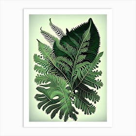 Scaly Cloak Fern Vintage Botanical Poster Art Print