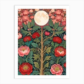 William Morris Peony Tree Art Print