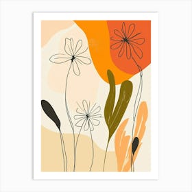 Abstract Flowers Canvas Print 4 Art Print