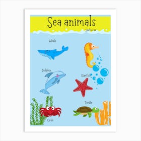 Sea Animals Art Print