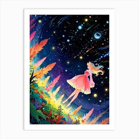 Girl In The Sky 2 Art Print